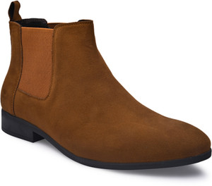 Red tape suede chelsea boots top