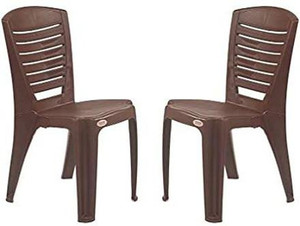 Supreme Bliss armless Plastic Chair Globus Brown 2 Plastic