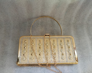 Golden cheap bridal purse