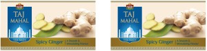 Taj Mahal SPICY GINGER STIMULATING SMOOTH FLAVOUR 25 BAGS X 2 Ginger Tea Bags Box