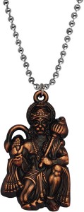 Shiv Jagdamba Hindu Lord Bajrangbali Hanuman idol Monkey God of Devotion Locket With Chain Sterling Silver Zinc, Metal Locket