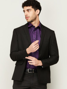 Black blazer with purple shirt hot sale