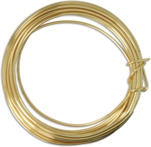 ART IFACT 10 Gauge - 1 Meter Brass Wire - (3.251 mm Diameter) - Golden Wire  for Jewellery - DIY Jewellery & Artistic - 10 Gauge - 1 Meter Brass Wire - (