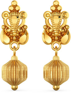Joyalukkas Temple Design Yellow Gold 22kt Jhumki Earring Price in India Buy Joyalukkas Temple Design Yellow Gold 22kt Jhumki Earring online at Flipkart