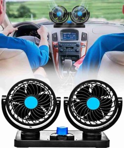 BeautyQua Car Fan 360 Degree Rotatable Dual Head Strong Auto Cooling Fan  for All Vehicle Car Interior Fan Price in India - Buy BeautyQua Car Fan 360  Degree Rotatable Dual Head Strong Auto Cooling Fan for All Vehicle Car  Interior Fan online at