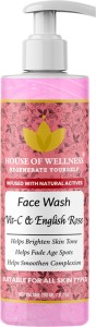 House of Wellness Vitamin C & English Rose  | Gental Cleansing for Natural Glowing Skin & Smooth Skin Face Wash