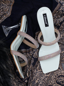 Flip flop heels discount white
