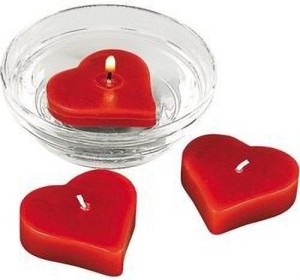 Red Heart Candle