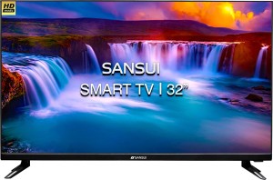 Sansui Prime Series 80 cm (32 inch) HD Ready LED Smart TV with (BLACK) (2021 Model) | With Bezel-less Design(JSY32SKHD)