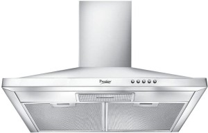 Prestige Clara 600 Glass Kitchen Hood with Stainless Steel Body and Aluminium Filter Wall Mounted Chimney