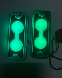 Auto MT 2PC GREEN D VAN TRUCK CAR BUS LED LIGHT SIDE INDICATOR ALL