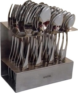 24 Piece Cutlery Set Jet Mirror Silver – chiltonfarnham