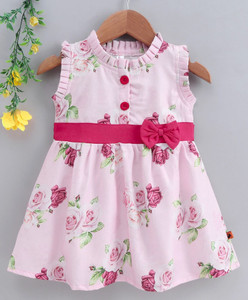 FABBAE Baby Girls Midi Knee Length Casual Dress Price in India
