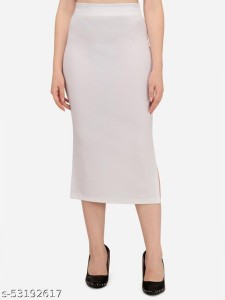 SCUBE DESIGNS Slim Saree Shapewear Petticoat Grey (S) Lycra Blend