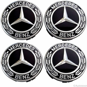 DJR PRIME 75MM Black Wheel Hub Caps Wheel Cover For Mercedes Benz A Class C Class E Class S Class CLA Class GLA Class Price in India Buy DJR