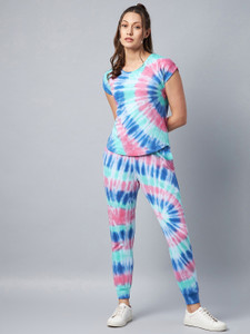 Missguided tie top dye tracksuit