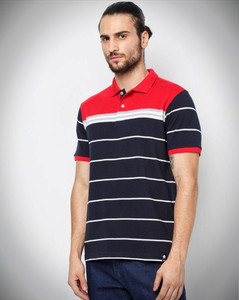 Netplay Striped Men Polo Neck Red T Shirt Buy Netplay Striped