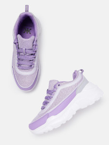 Kook N Keech Kook N Keech Women Lavender Woven Design Sneakers