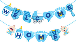 Welcome home baby boy banner 2025