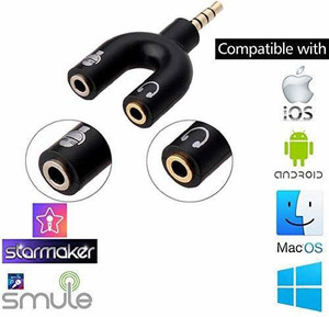 STUDIOMIXER 3.5 mm Microphone Headphone Splitter Specially
