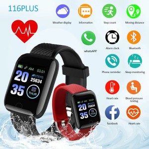 Bymaya AEZ ID 116 Plus Smartwatch For Unisex Black Only With