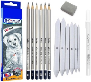 Definite Artline Set of 6 Love-Art Sketch Pencils +