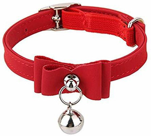 HASTHIP Adjustable Bell Buckle Velvet Neck Strap 33.5 cm Dog Cat