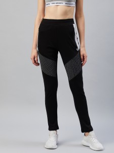C9 Airwear Colorblock Women Black Track Pants - Buy C9 Airwear
