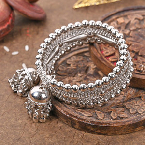 Oxidised silver bracelet top