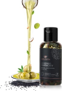KELESTA 21 Herbs Harmony Hair Oil With Natural Ingredients - Hair-fall Managing & Root Strengthening Hair Oil