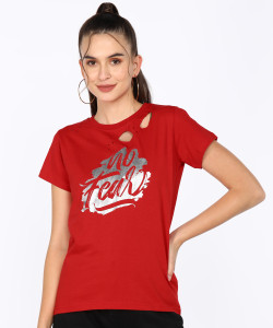 Koovs Printed Women Round Neck Red T Shirt Buy Koovs Printed Women Round Neck Red T Shirt Online at Best Prices in India Flipkart