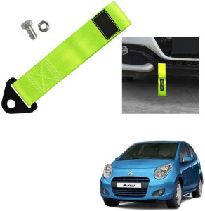 Qiisx TOW BELT & STRAP Front & Rear Light Green for Mahindra