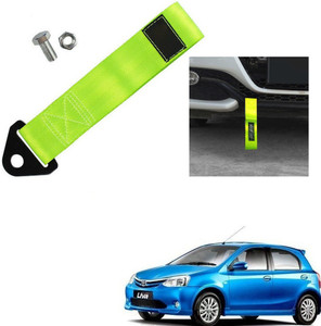 Qiisx TOW BELT STRAP Front Rear Light Green for Toyota Etios