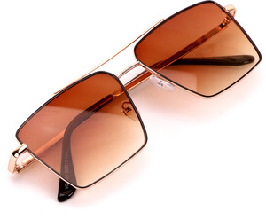 Buy GAINX Rectangular Sunglasses Brown For Men Women