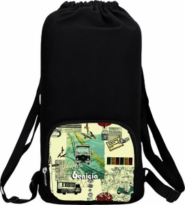 Bmode Map Print Cotton Canvas Tution Backpack Exam Bag For Boys Girls 15 L Backpack Black Price in India Flipkart