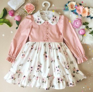 2023 Embroidered Baby Kid Girl Dress Spring Autumn Princess Dress Love –  tinyfoot.in