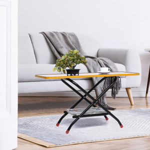 Livzing Height Adjustable Foldable Tea Table Powder Coated Metal