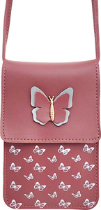 Mahabal Pink Sling Bag cute butterfly mobile sling for girl and