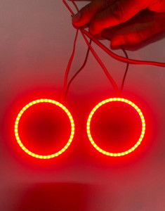 Auto MT 2PC 70MM RED Eyes Led Ring COB LED Angel Eyes Halo Ring