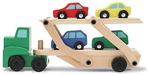 Melissa and doug semi truck car carrier deals