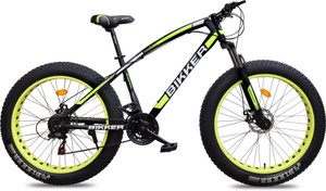 BIKKER Fat Tyre Cycle for Men with Dual Disc Brake Front