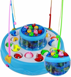 ZHASK Fish Catching Big Game Toy for Kids with 26 Fishes, 4 Pods