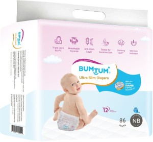 BUMTUM UltraSlim Baby Pull-Up Diaper Pants- NB-86 - New Born - Buy 86  BUMTUM cotton Pant Diapers for babies weighing < 5 Kg