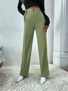 Buy Tokyo Talkies Green Tapered Fit Trouser for Women Online at Rs471   Ketch