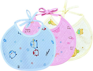 New Bornbaby hub Baby Bibs Apron with Tie Knot Closure with PVC