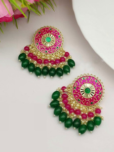 Flipkart Buy Manath Ethnic Meenakari Moti Bandai Work Jhumki