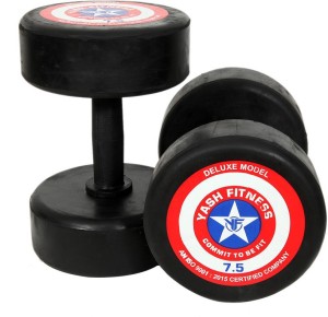 yash fitness Rubber Dumbbell 7.5 Fixed Weight Dumbbell