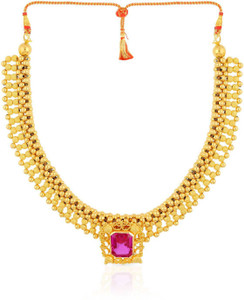 MALABAR GOLD DIAMONDS NKNG039 Matinee Yellow Gold Precious Necklace Price in India Buy MALABAR GOLD DIAMONDS NKNG039 Matinee Yellow Gold Precious Necklace online at Flipkart