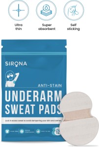SIRONA Under Arm Sweat Pads (12 Pads - 1 Pack) Sweat Pads