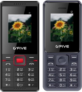 GFive i1 & i2 Combo of Two Mobile(Black Red & Black)